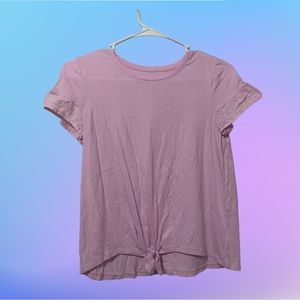 SO lavender eyelet sleeve tee girls large
